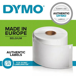 Compatible Dymo 99019 Black on White 59mm x 190mm - 10 Rolls Per Pack